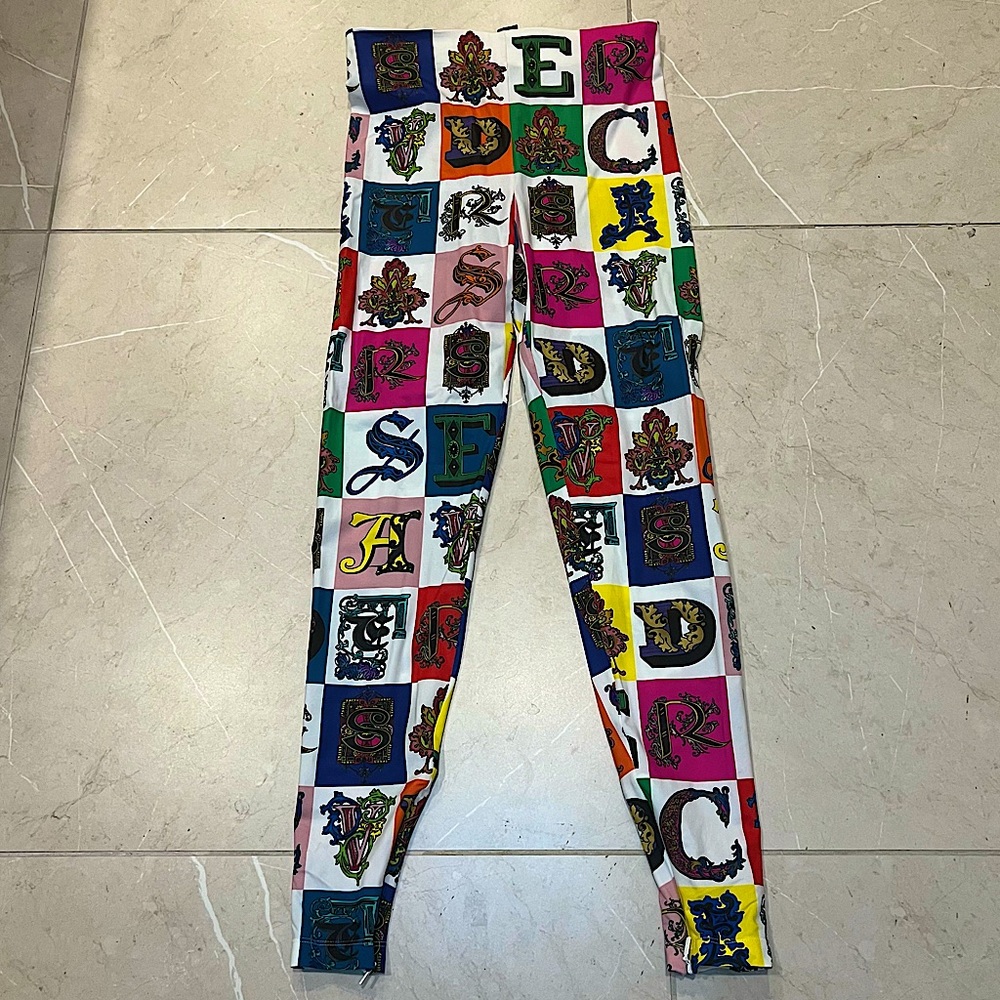 Versace Alphabet Nylon Stretch Leggings